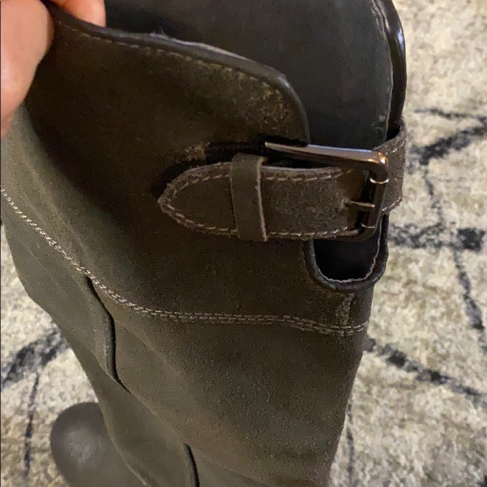 New BP Distressed Gray Below the Knee Boots - Picture 6 of 9